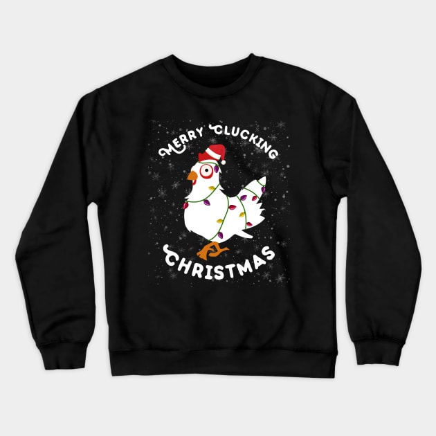 Merry Clucking Christmas Crewneck Sweatshirt by MasliankaStepan